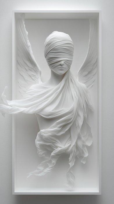 Artxlife - Abstract Silk Angel Frame [XXL], Antiek en Kunst, Antiek | Boeken en Manuscripten