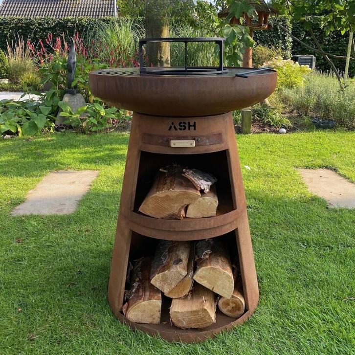 ASH - Horizon - Plancha Barbecue - Cortenstaal, Tuin en Terras, Houtskoolbarbecues, Nieuw, Verzenden