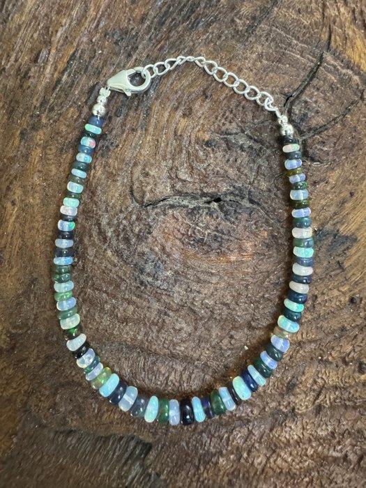 Witte en zwarte natuurlijke opaalarmbanden, glad uit, Verzamelen, Mineralen en Fossielen