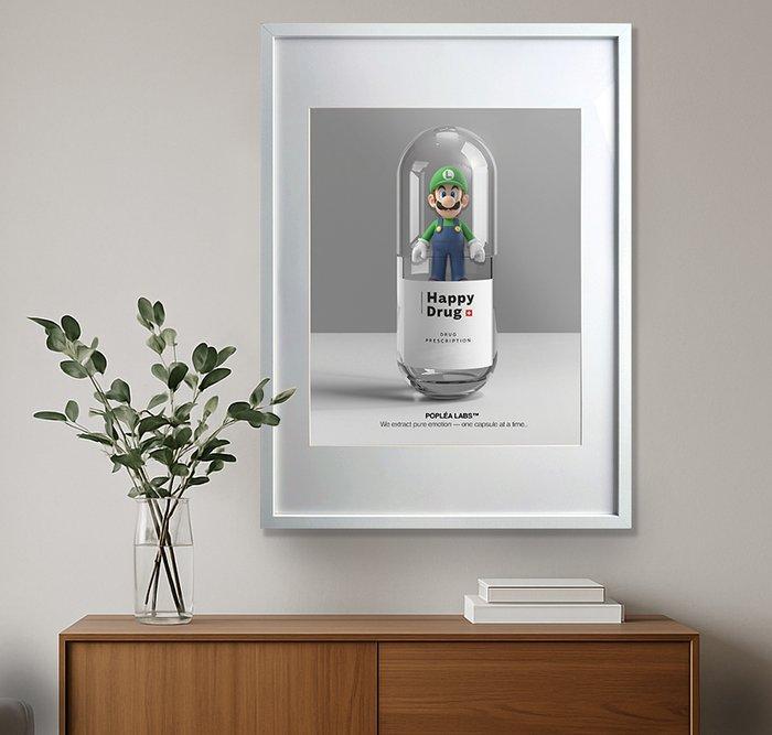 Poplea - HAPPY DRUG - POPLEA LABS - LUIGI, Antiek en Kunst, Kunst | Schilderijen | Modern