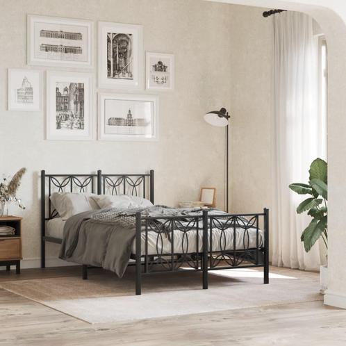 vidaXL Cadre de lit mÃ©tal sans matelas avec pied de lit, Maison & Meubles, Chambre à coucher | Lits, Neuf, Envoi