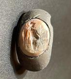 Romain antique Argent Anneau légionnaire massif avec une