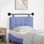 vidaXL Hangend hoofdbord Jeans Blauw Stof, Verzenden