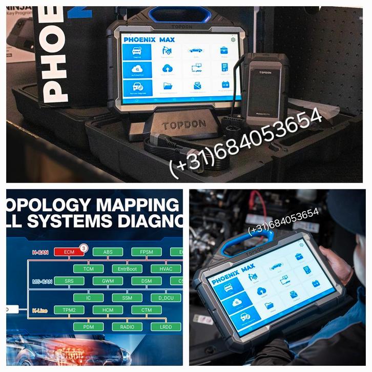 Topdon Phoenix Max + oscilloscoop coderen ecu programmeren, Auto diversen, Autogereedschap, Nieuw, Verzenden
