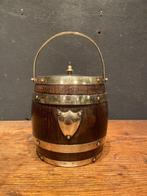 Doos - Hout, Verzilverd - Antique Biscuit Barrel -