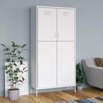 vidaXL Kledingkast 90x50x180 cm staal wit, Huis en Inrichting, Kasten | Kleerkasten, Verzenden, Nieuw