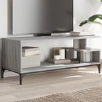 vidaXL Tv-meubel 102x40x41 cm hout en gepoedercoat staal, Huis en Inrichting, Kasten |Televisiemeubels, Verzenden, Nieuw