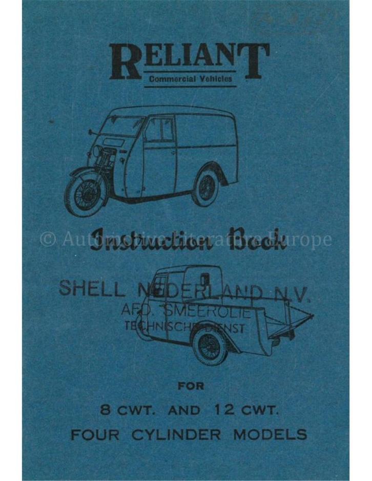 1946 RELIANT 8 CWT | 12 CWTN INSTRUCTIEBOEKJE ENGELS, Auto diversen, Handleidingen en Instructieboekjes