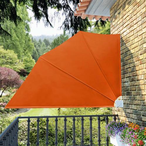 vidaXL Balkonscherm inklapbaar 160x240 cm terracottakleurig, Tuin en Terras, Parasols, Nieuw, Verzenden