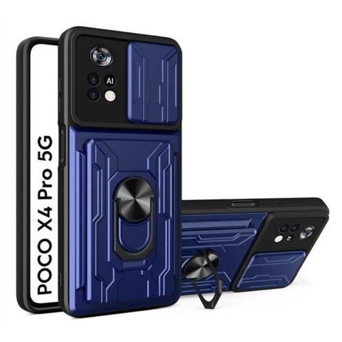 Xiaomi Poco X4 Pro 5G - Card Slot Hoesje met Kickstand en, Telecommunicatie, Mobiele telefoons | Hoesjes en Screenprotectors | Overige merken