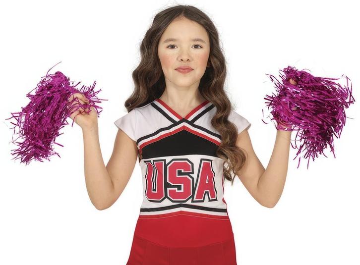 Fuchsia Pompoms 2st, Hobby en Vrije tijd, Feestartikelen, Nieuw, Verzenden