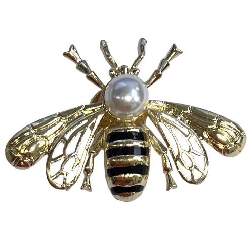 Fako Bijoux® - Magnetische Broche - Bij Met Parel - Magneet, Handtassen en Accessoires, Broches, Verzenden