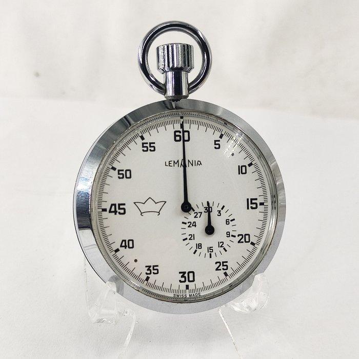 Lemania - Vintage Chromed Steel Stopwatch - E5 6010 -, Handtassen en Accessoires, Horloges | Heren