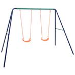 vidaXL Schommelset met 2 zitjes staal, Kinderen en Baby's, Verzenden, Nieuw