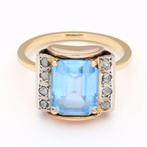 Ring - 18 karaat Geel goud Spinel - Diamant, Handtassen en Accessoires, Ringen, Nieuw