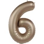 6 Jaar Cijfer Ballon Goud 86cm, Hobby en Vrije tijd, Feestartikelen, Verzenden, Nieuw