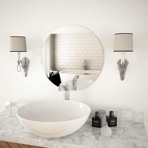 vidaXL Wandspiegel rond 50 cm glas, Huis en Inrichting, Woonaccessoires | Spiegels, Nieuw, Verzenden