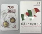 Italie. 2 Euro 2011/2015 Dante Alighieri +  150°, Postzegels en Munten