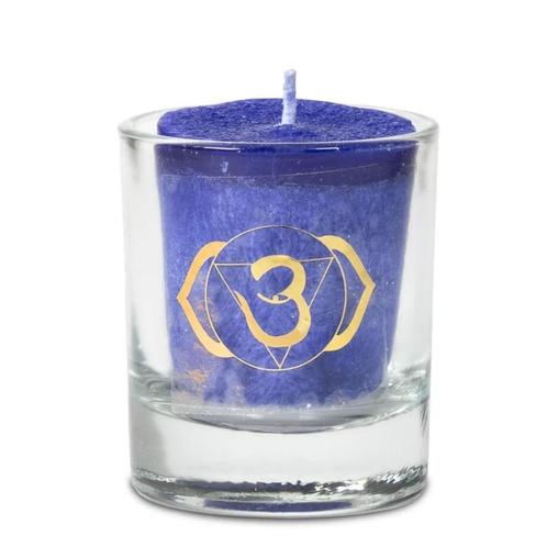 Geurkaars Chakra Votief - 6e Chakra Indigo, Sport en Fitness, Gezondheidsproducten en Wellness, Ophalen of Verzenden