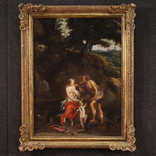 Scuola fiamminga (XVII) - Meleagro offre la testa del, Antiek en Kunst, Kunst | Schilderijen | Klassiek