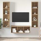 vidaXL TV Kast Set 3 pcs artisanaal eikenkleurig Bewerkt, Verzenden, Nieuw