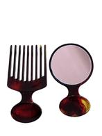 Kaptafelset (2) - Zilver gelamineerd - Zilveren make-up set, Antiek en Kunst