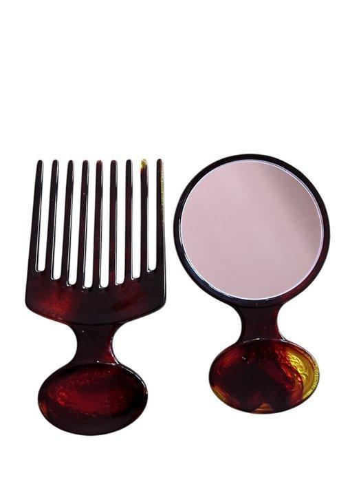 Kaptafelset (2) - Zilver gelamineerd - Zilveren make-up set, Antiek en Kunst, Antiek | Zilver en Goud