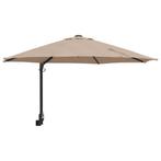 Tuinparasol Taupe 248cm | Retour Deal | -35%, Verzenden, Nieuw, 2 tot 3 meter, Zweefparasol