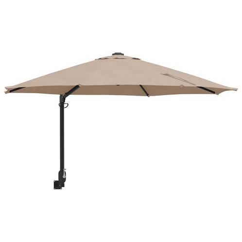 Tuinparasol Taupe 248cm | Retour Deal | -35%, Tuin en Terras, Parasols, 2 tot 3 meter, Nieuw, Zweefparasol, Verzenden