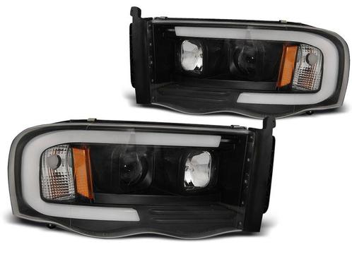 Carnamics Koplampen | Dodge Ram 02-08 4-d | Tubelight zwart, Auto-onderdelen, Verlichting, Nieuw, Verzenden