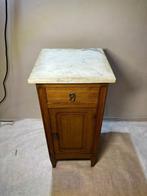 Kast - Art Deco Kastje met Marmeren Top - Hout, Antiek en Kunst