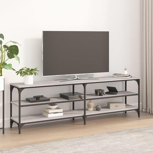 vidaXL Tv-meubel 160x30x50 cm bewerkt hout grijs sonoma, Huis en Inrichting, Kasten |Televisiemeubels, Nieuw, Verzenden