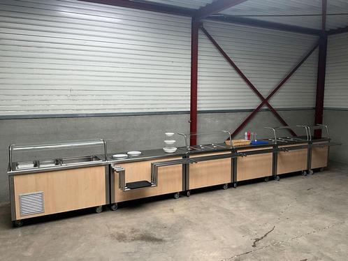 Emainox Uitgifte balie - warm en koud buffet, Zakelijke goederen, Horeca | Keukenapparatuur, Gebruikt, Inox Meubilair, Ophalen of Verzenden