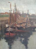 Achille Sengier (1886-1964) - in de haven, Antiek en Kunst