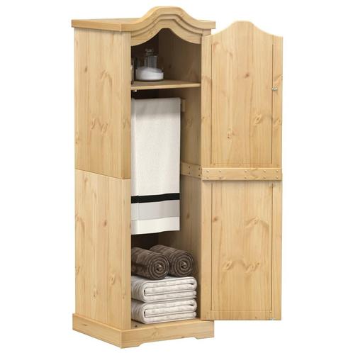 vidaXL Garde-robe Corona 55x52x170 cm bois de pin massif, Maison & Meubles, Armoires | Penderies & Garde-robes, Neuf, Envoi