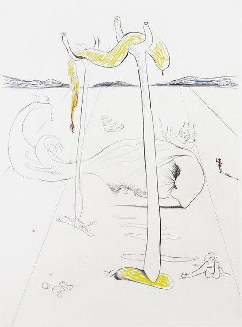 Salvador Dali (1904-1989) - La Béquille, Antiquités & Art, Antiquités | Autres Antiquités