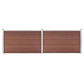 vidaXL Schutting 353x106 cm HKC bruin, Tuin en Terras, Verzenden, Nieuw