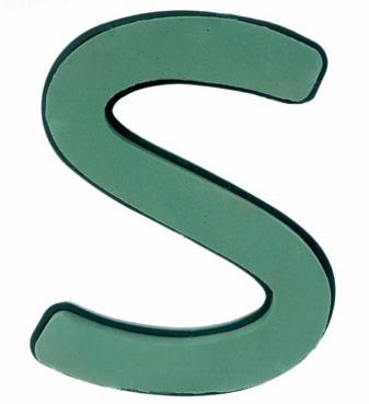 Letter s van steekschuim met bodem premier, passen niet op, Huis en Inrichting, Woonaccessoires | Kunstplanten en Kunstbloemen