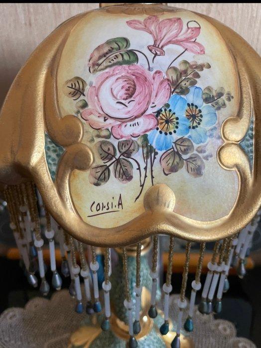 MTC - A.Corsi - Lamp - Porselein - Lampada Art Nouveau, Antiek en Kunst, Curiosa en Brocante
