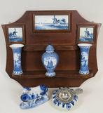 Zilveren theezeef 1916-1920, Delfts Blauw wandregaal,