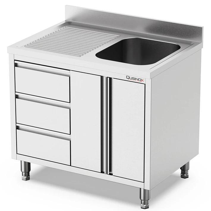 Spoeltafel | 700 LINE | RVS | 1 Spoelbak (Rechts) +, Zakelijke goederen, Horeca | Keukenapparatuur, Nieuw in verpakking, Verzenden