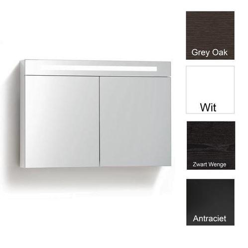 Spiegelkast Sanilux Deluxe 100x70x16cm met TL verlichting en, Doe-het-zelf en Bouw, Sanitair, Overige typen, Nieuw, Ophalen of Verzenden