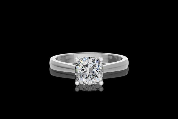Ring - 14 karaat Witgoud - 2.06ct. tw. Diamant (Lab-grown), Handtassen en Accessoires, Ringen