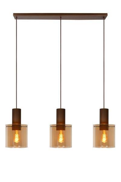 Hanglamp Lucide TOLEDO -  - Ø 20 cm - 3xE27 - Amber, Maison & Meubles, Lampes | Suspensions, Envoi