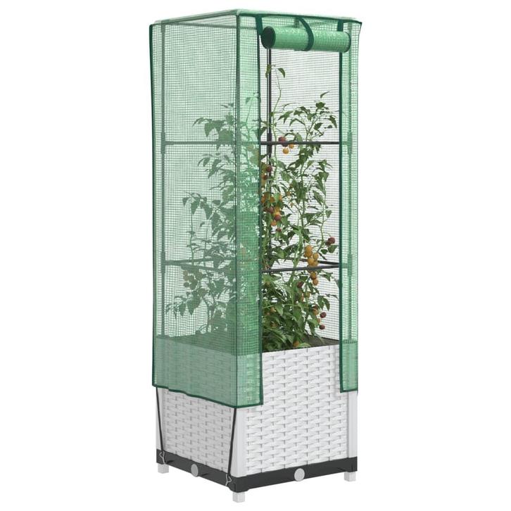 vidaXL Plantenbak verhoogd met kashoes 40x40x139 cm, Tuin en Terras, Bloempotten, Nieuw, Verzenden