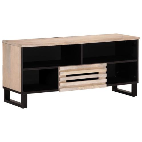 vidaXL Tv-meubel 100x34x46 cm massief mangohout, Huis en Inrichting, Woonaccessoires | Cd- en Dvd-rekken, Nieuw, Verzenden