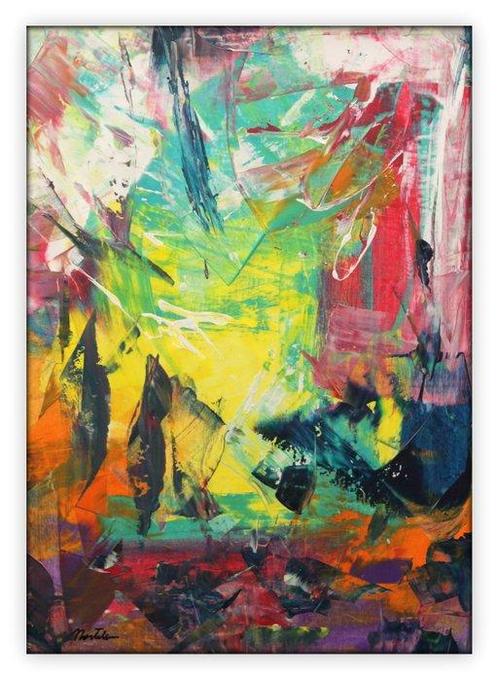 Monteluna - Visione Luce (100x70), Antiek en Kunst, Kunst | Schilderijen | Modern