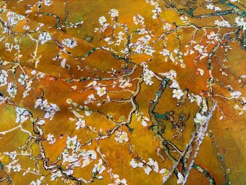 Gouden bloei – Eerbetoon aan Van Gogh op OEKO-TEX katoen -, Antiek en Kunst, Kunst | Designobjecten