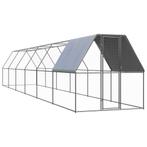 vidaXL Kippenhok 2x12x2 m gegalvaniseerd staal, Dieren en Toebehoren, Knaagdieren en Konijnen | Hokken en Kooien, Verzenden, Nieuw