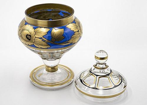 Art Nouveau Hermann Pautsch Glass Bonbon Basket - Glass, Antiek en Kunst, Antiek | Glaswerk en Kristal